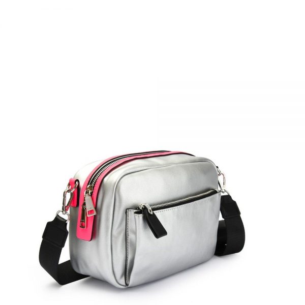 CARTERA BANDOLERA MEDIANA PLATEADO APHELIOS - Imagen 2