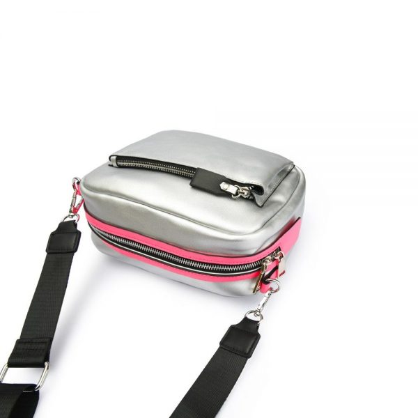 CARTERA BANDOLERA MEDIANA PLATEADO APHELIOS - Imagen 4