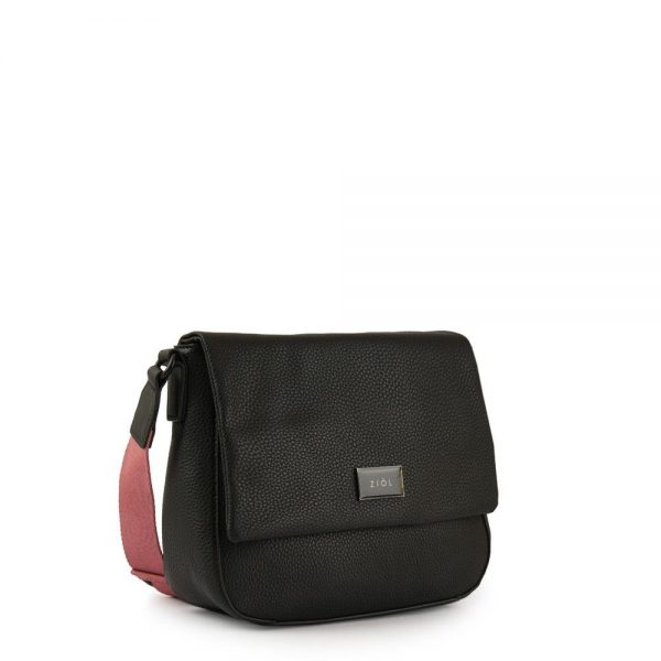 BANDOLERA CON TAPA MEDIANA CHARLIZE NEGRO - Imagen 3