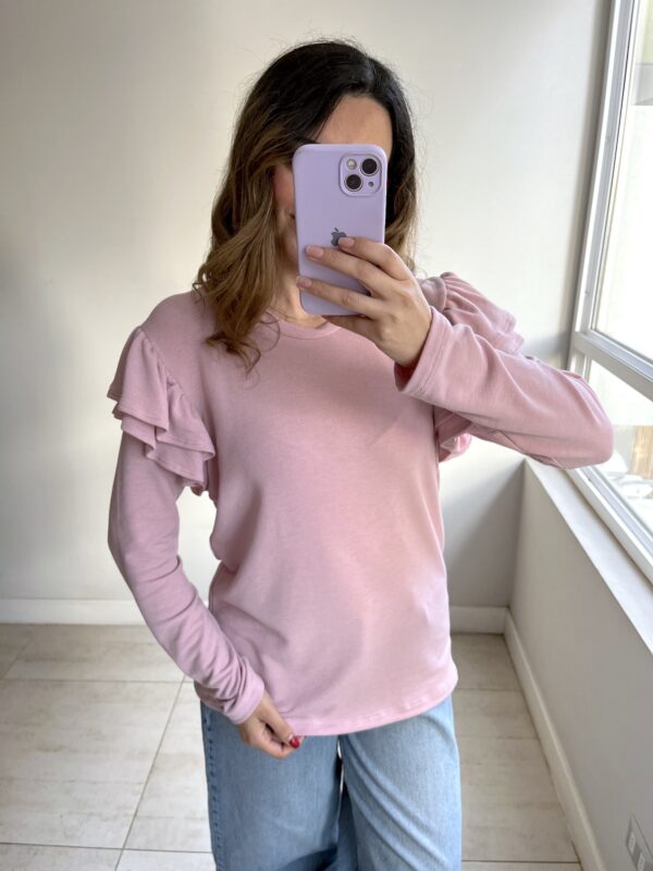 POLERA VOLANTES ROSADO L-XL (SIN CAMBIO) - Imagen 2