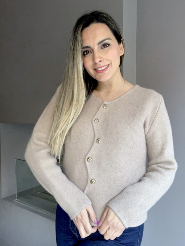 CARDIGAN LANA ANGORA BEIGE