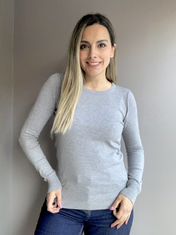 SUETER DE PUNTO FINO GRIS - Imagen 2