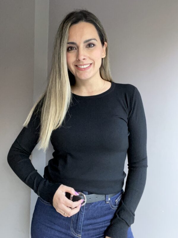 SUETER DE PUNTO FINO NEGRO - Imagen 2