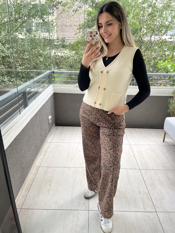 PANTALÓN ANIMAL PRINT CAFE - TALLA XL