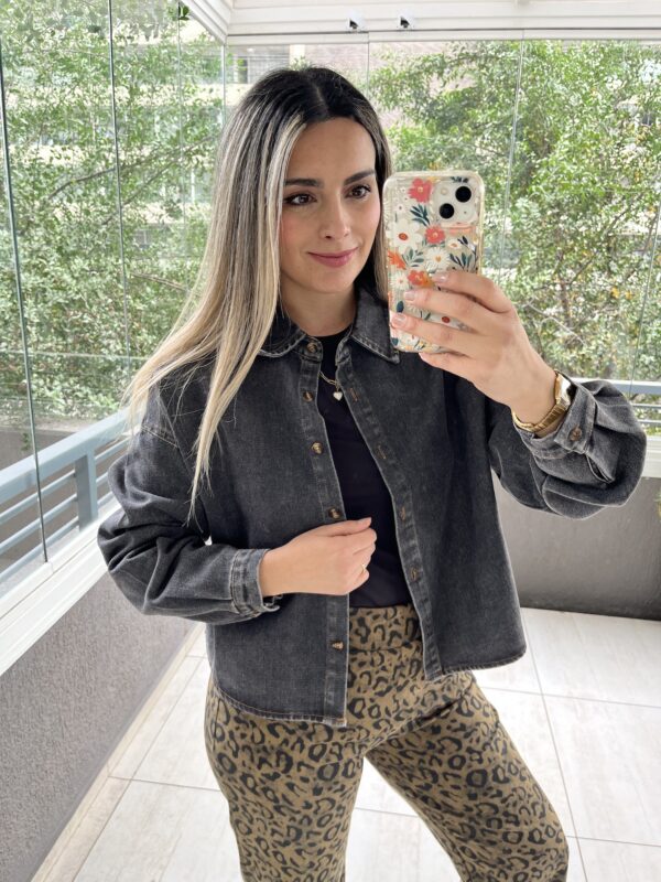 CHAQUETA DE MEZCLILLA NEGRO LAVADO - Imagen 3