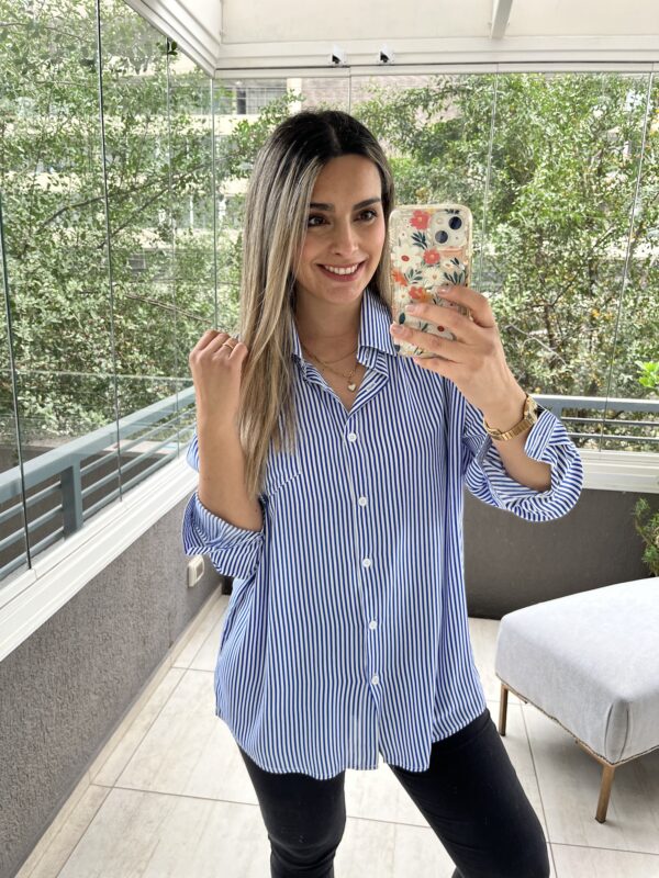 BLUSA RAYAS AZUL