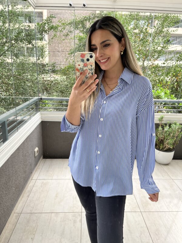 BLUSA RAYAS AZUL - Imagen 4