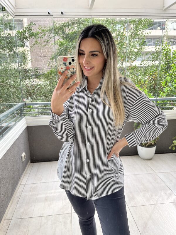 BLUSA RAYAS NEGRO