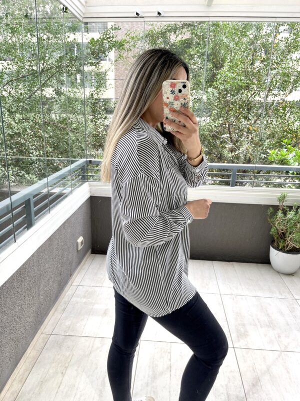 BLUSA RAYAS NEGRO - Imagen 2