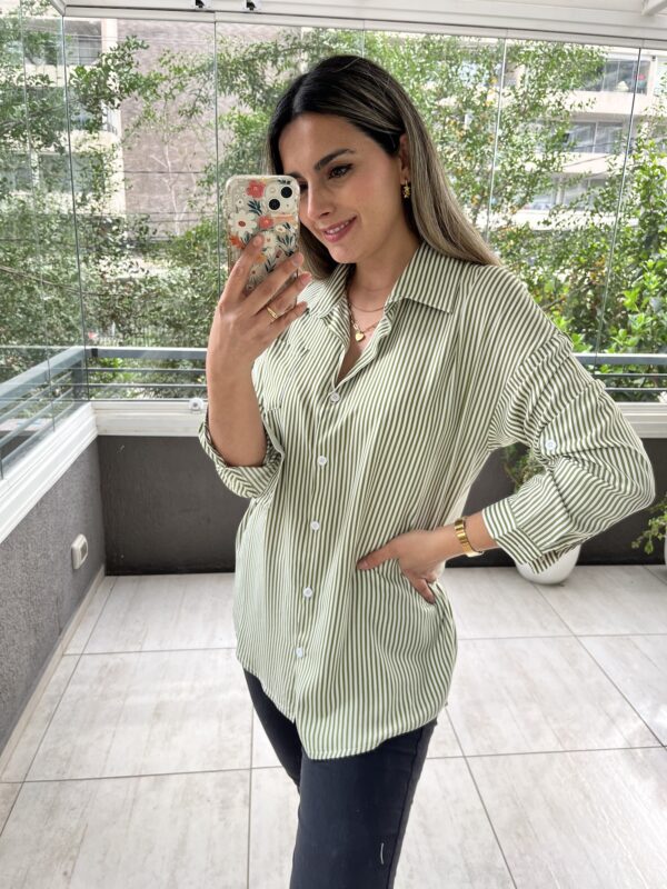 BLUSA RAYAS VERDE