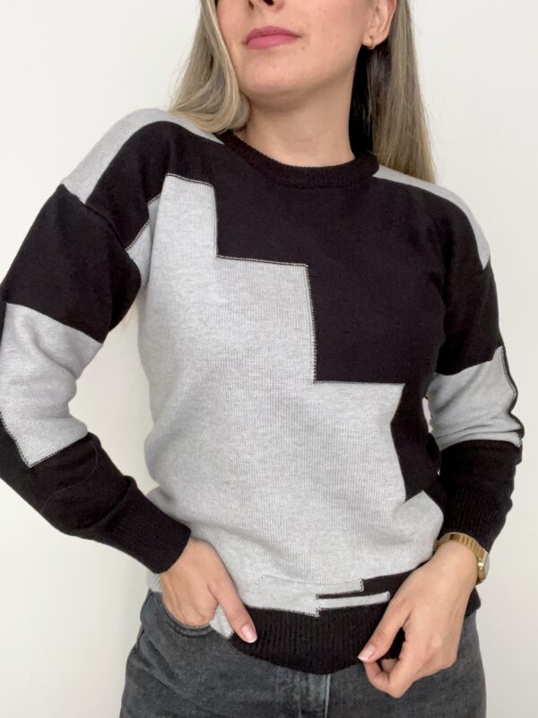 CHALECO BICOLOR GRIS - Imagen 2