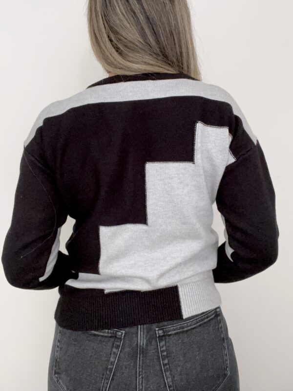 CHALECO BICOLOR GRIS - Imagen 3