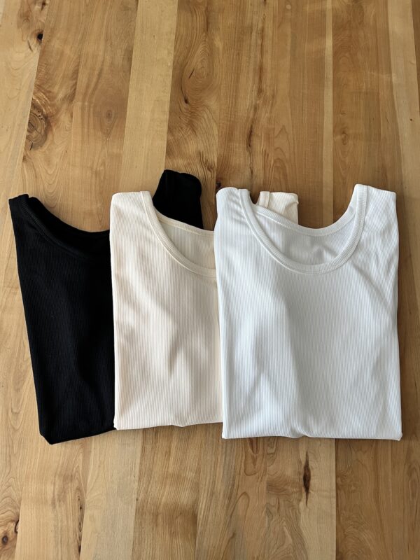CAMISETA ACANALADA BLANCO - Imagen 2