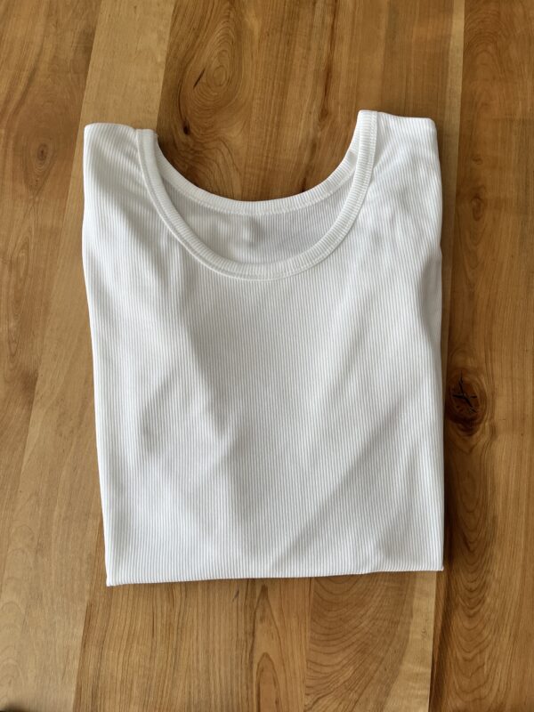 CAMISETA ACANALADA BLANCO