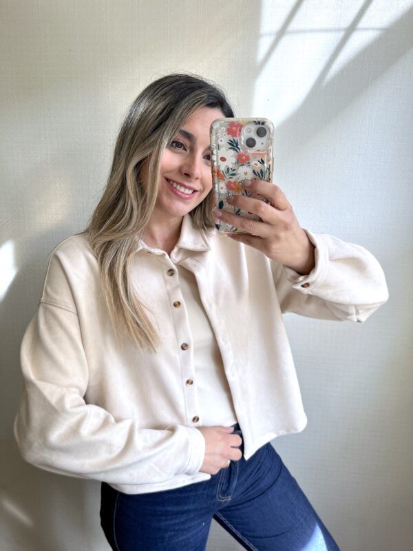 CHAQUETA DE GAMUZA BEIGE
