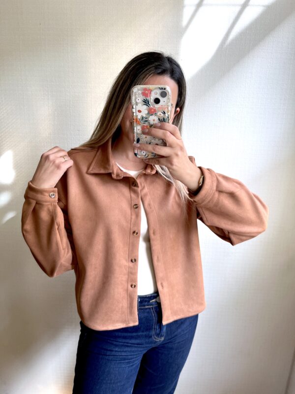CHAQUETA DE GAMUZA CAMEL - Imagen 2