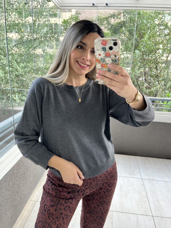 SUETER BÁSICO GRIS MARENGO - Imagen 2
