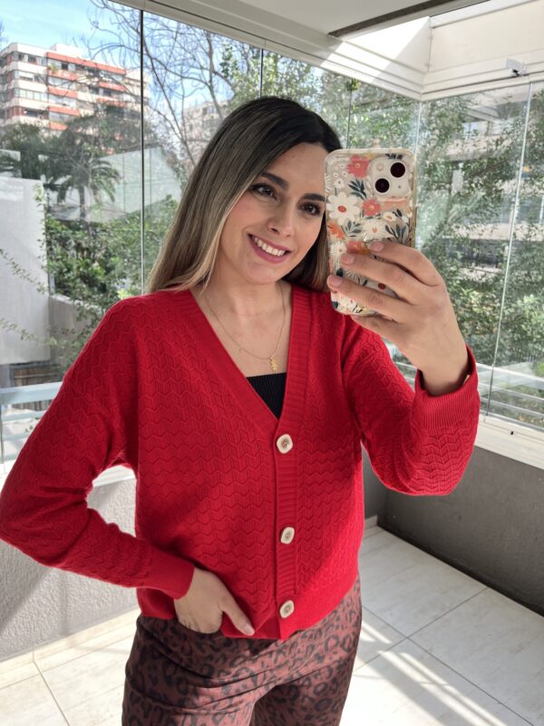 CHALECO ABOTONADO ROJO