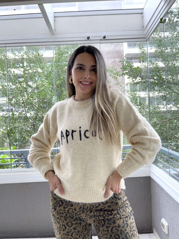 SUÉTER DE LANA APRICOT BEIGE - Imagen 2