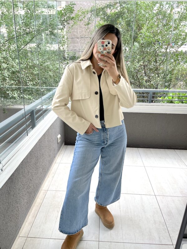 CHAQUETA ECOCUERO CRUDO - Imagen 3