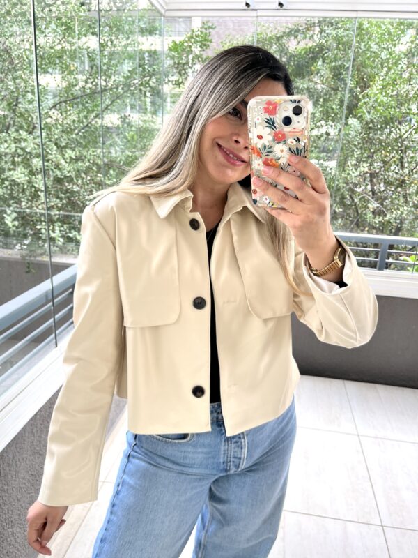 CHAQUETA ECOCUERO CRUDO - Imagen 2