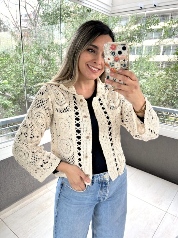 BLUSA TEJIDA BEIGE MODELO #5907