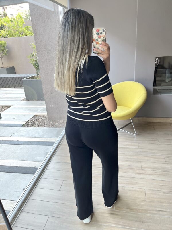 CONJUNTO POLO HILO PANTALÓN + POLERA NEGRO - Imagen 2