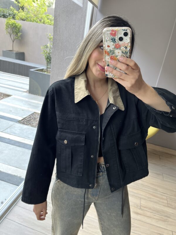 CHAQUETA DE MEZCLILLA BOXY FIT