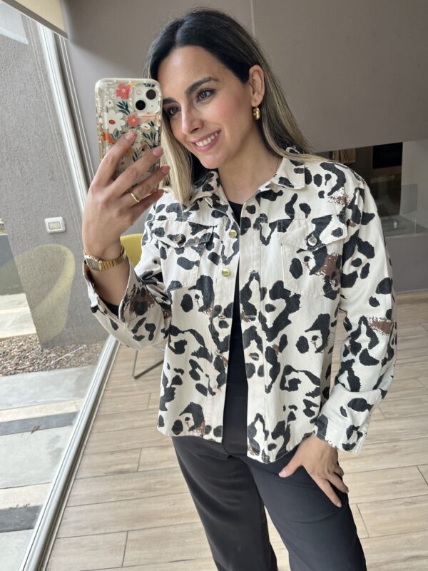 CHAQUETA MEZCLILLA ANIMAL PRINT - Imagen 2