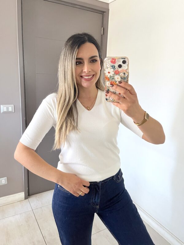 POLERA PUNTO FINO BLANCO